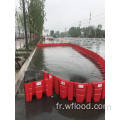 Barrière d'eau de défense des inondations temporaires